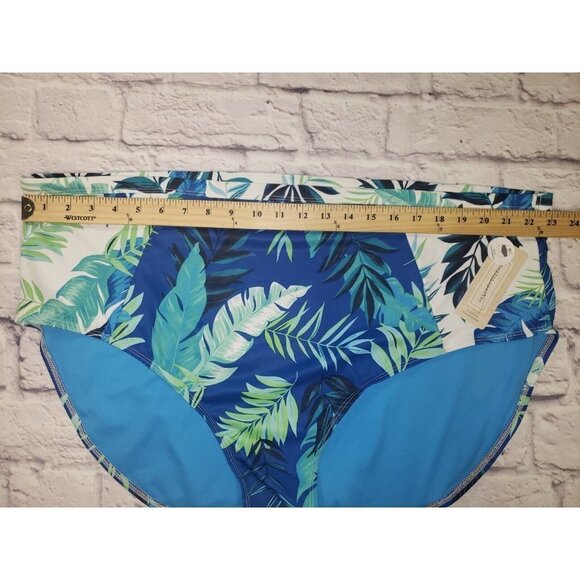 NEW Peyton & Parker Women's Size 3X Blue Tropical Full Coverage Swimsuit Bottom - Picture 5 of 5